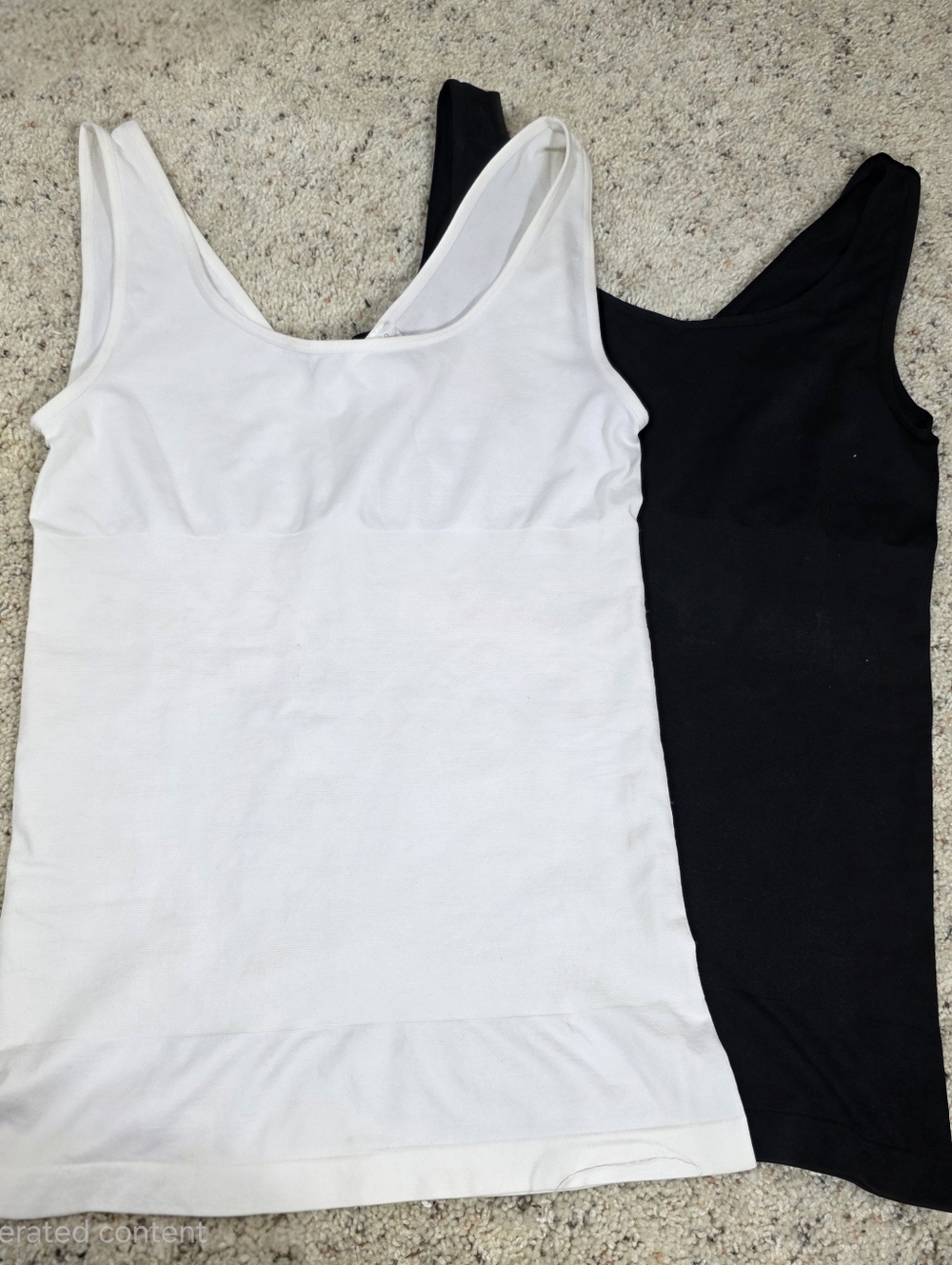 2 Yummie V & Scoop Neck Tank Slimming Control Cami Top M L